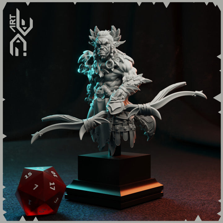 Unpainted Goblin Archer Bust