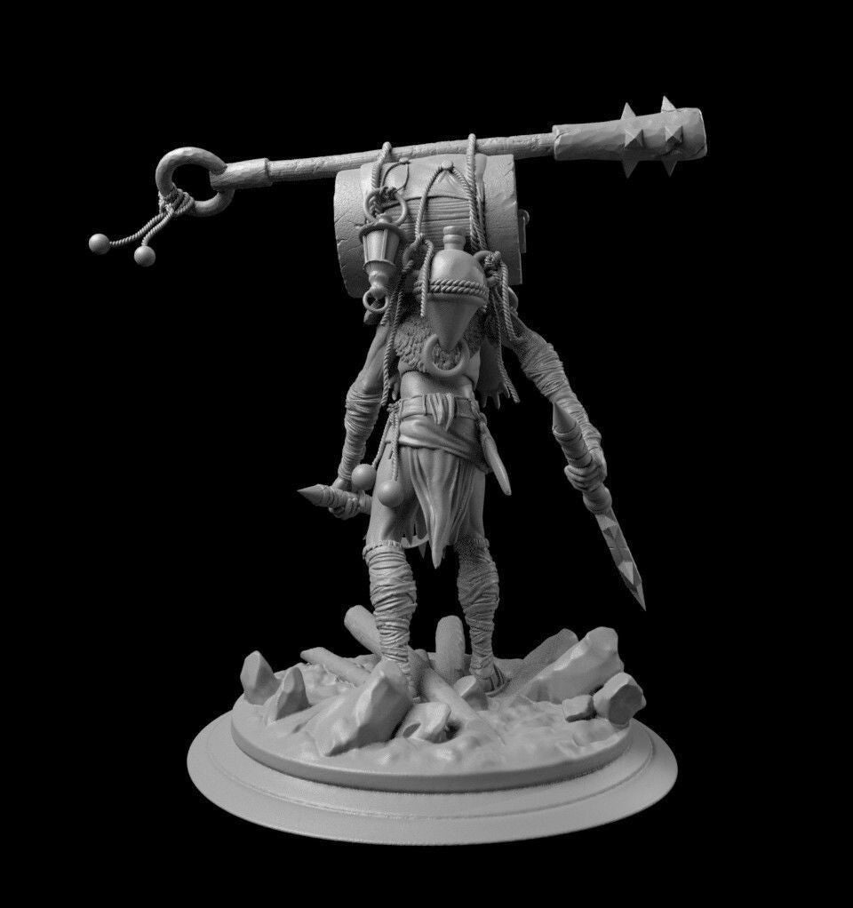 Unpainted Giant warrior Carrie