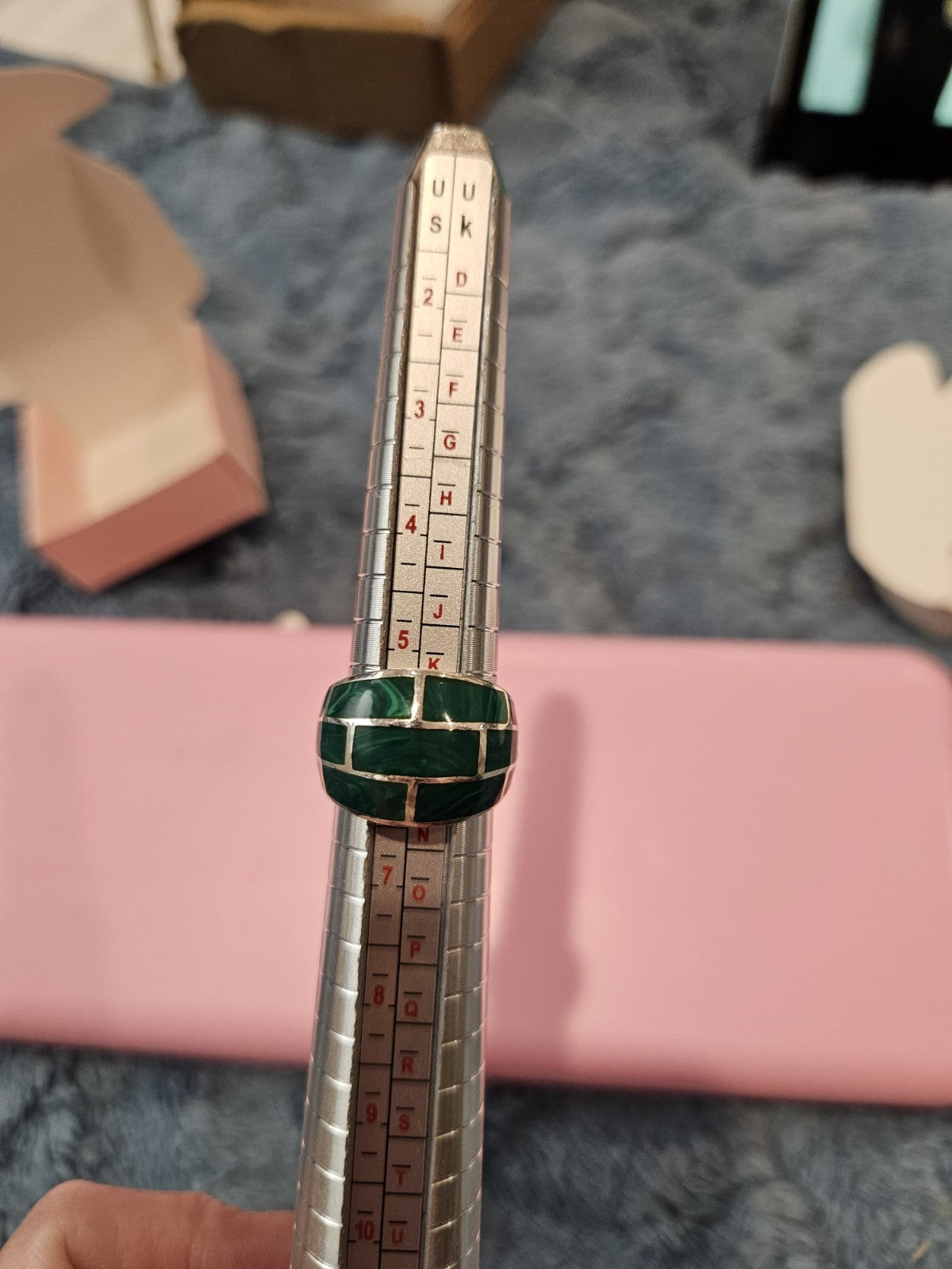 Malachite Ring Size 6