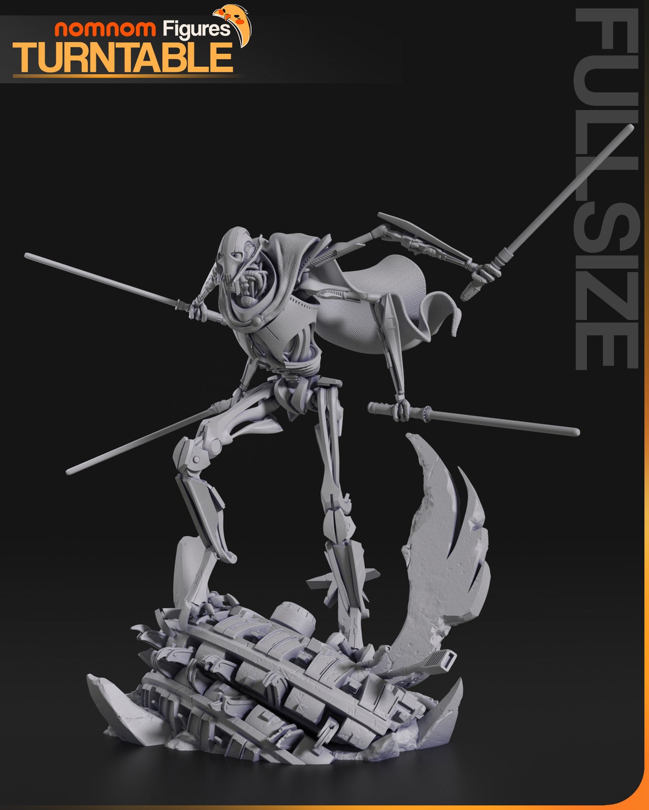Unpainted Nom Nom General Grievous Star Wars Revenge of the Sith