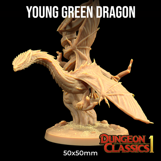 Unpainted Young Green Dragon |