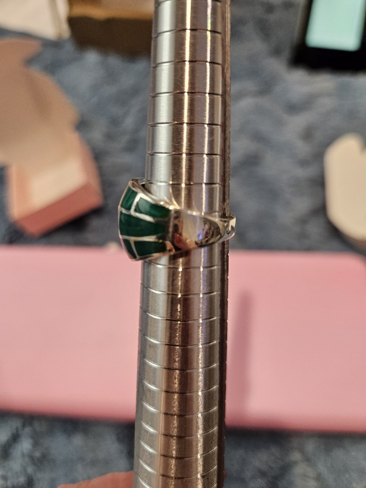 Malachite Ring Size 6