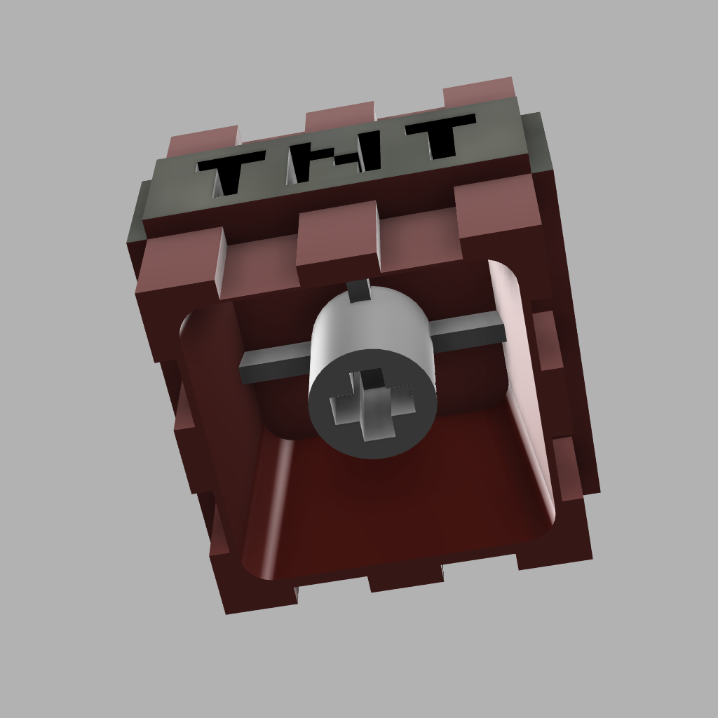 Unpainted Minecraft TNT  Key Cap