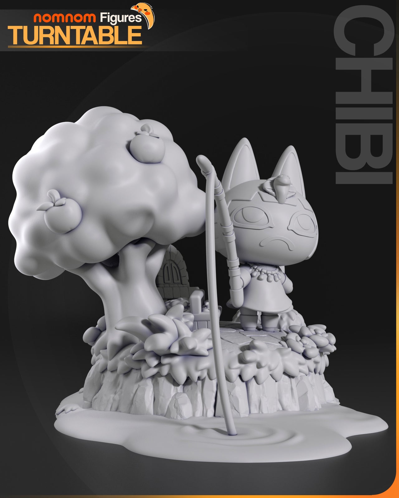 Unpainted Chibi Anka from Animal Crossing