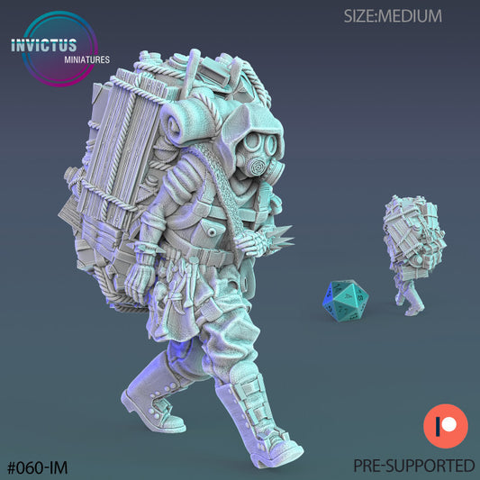 Unpainted Cyberpunk Warrior Gas Mask - 3D Printable Wasteland Trader Model