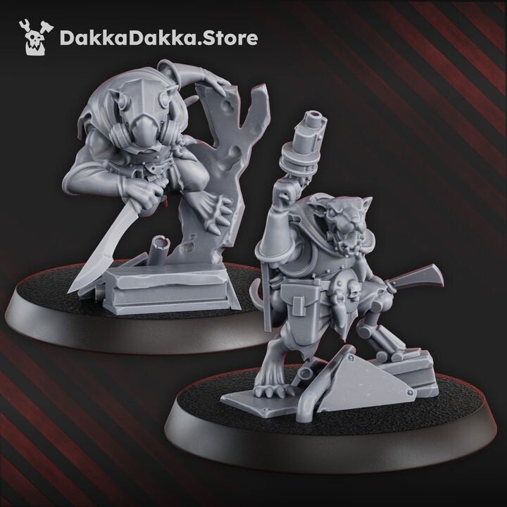 Unpainted Ancient Mine Rats set of 10