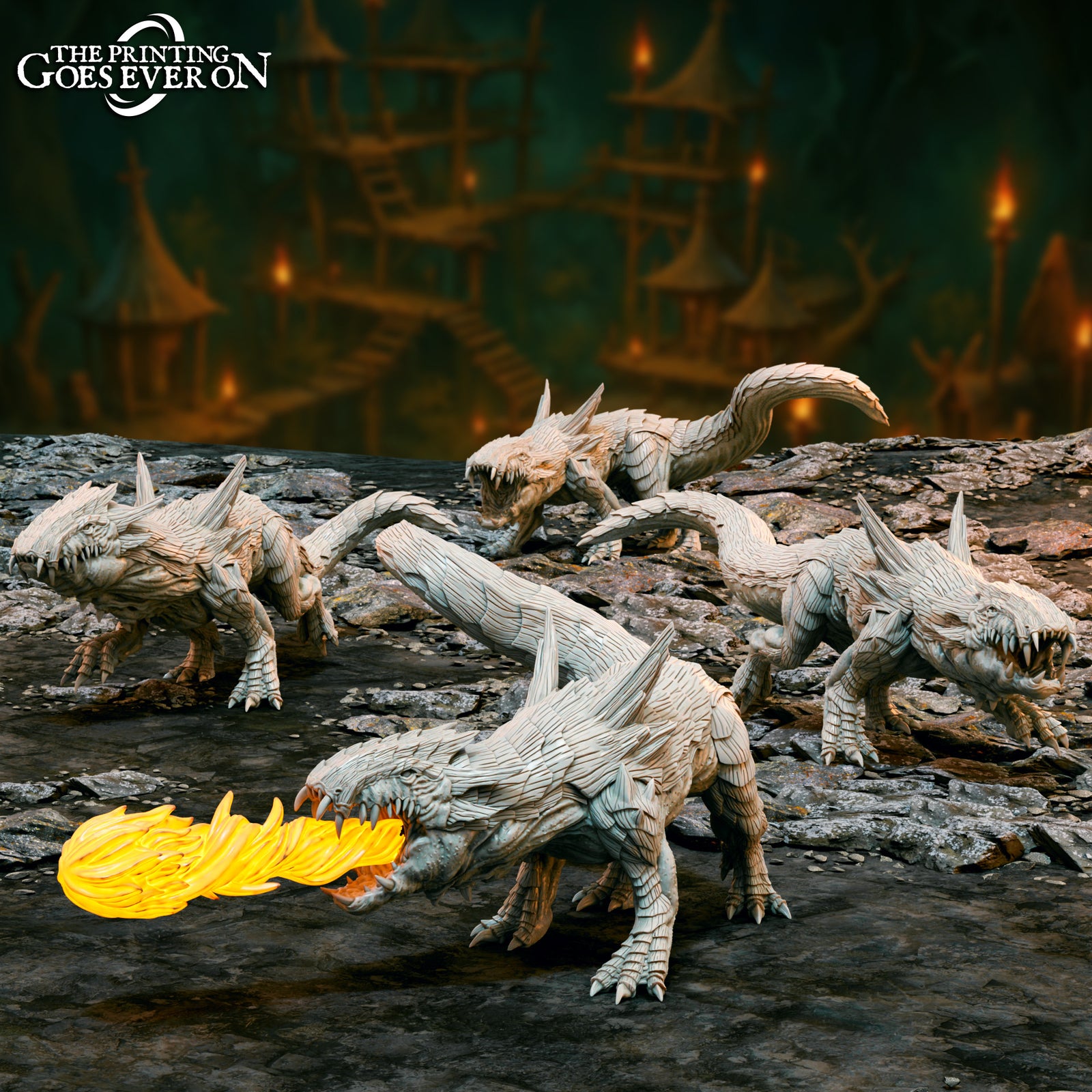 Unpainted Fire Drakes Pack of 4