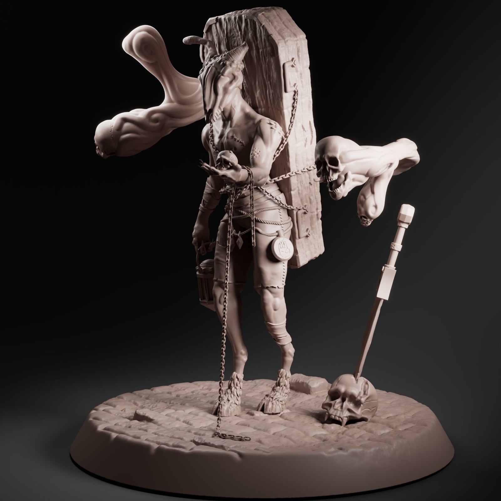 Unpainted Grave hunter monster