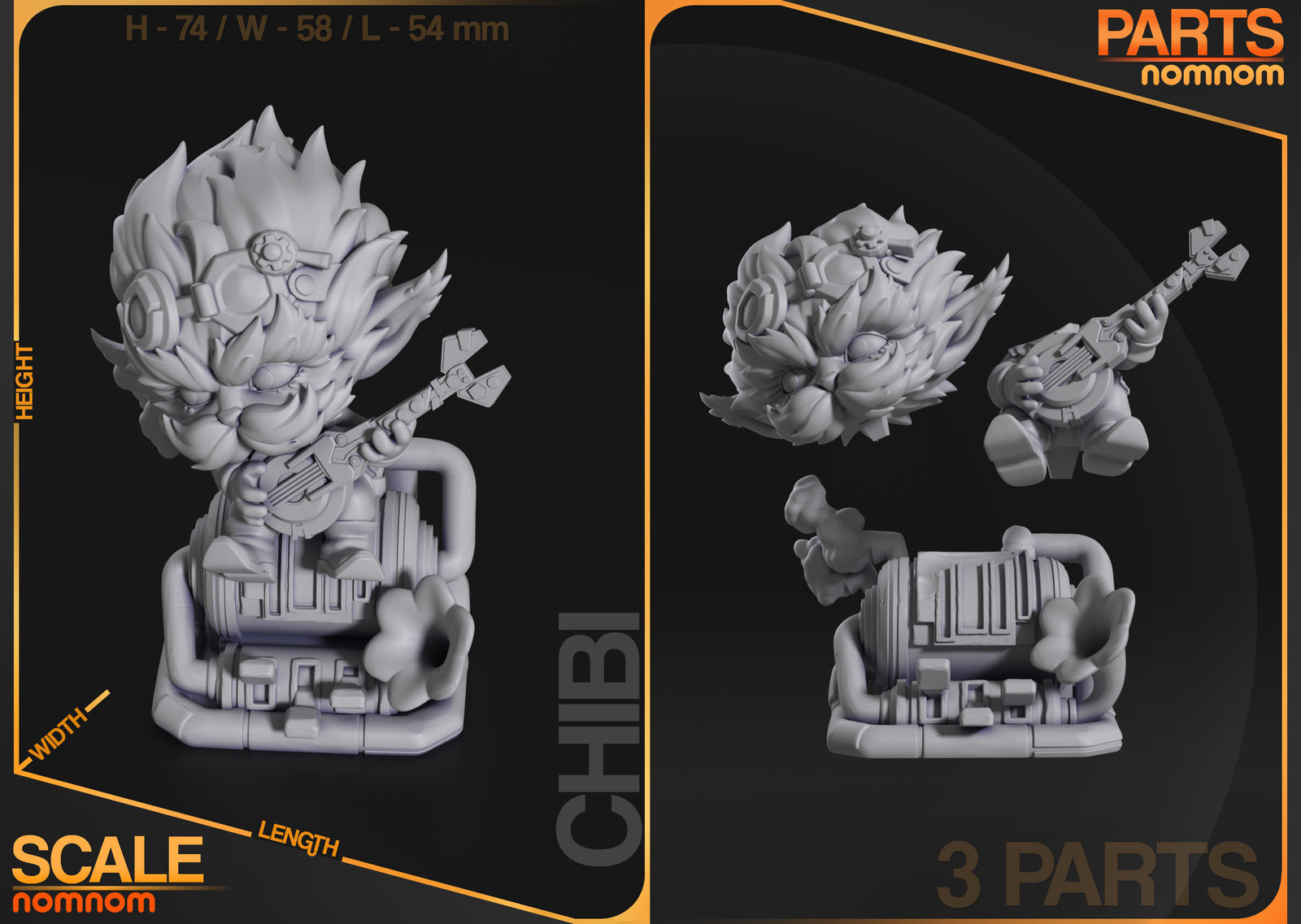 Unpainted Nom Nom Chibi Heimeredinger Arcane