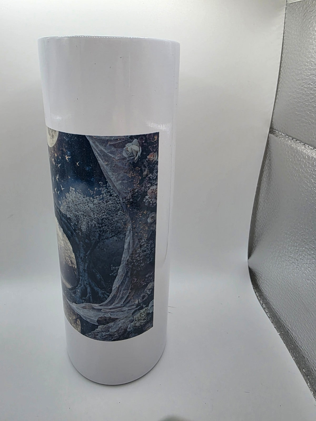 20 Ounce Metal Tumbler with lid and straw and box  Moon