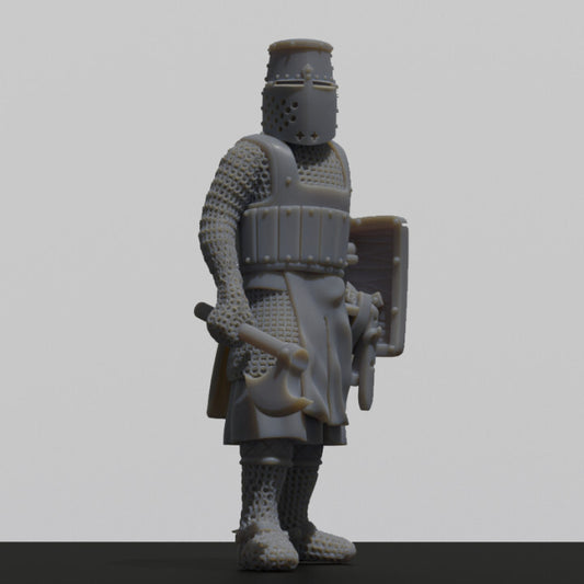 Unpainted Late 13th Century Knight for 28mm Wargaming