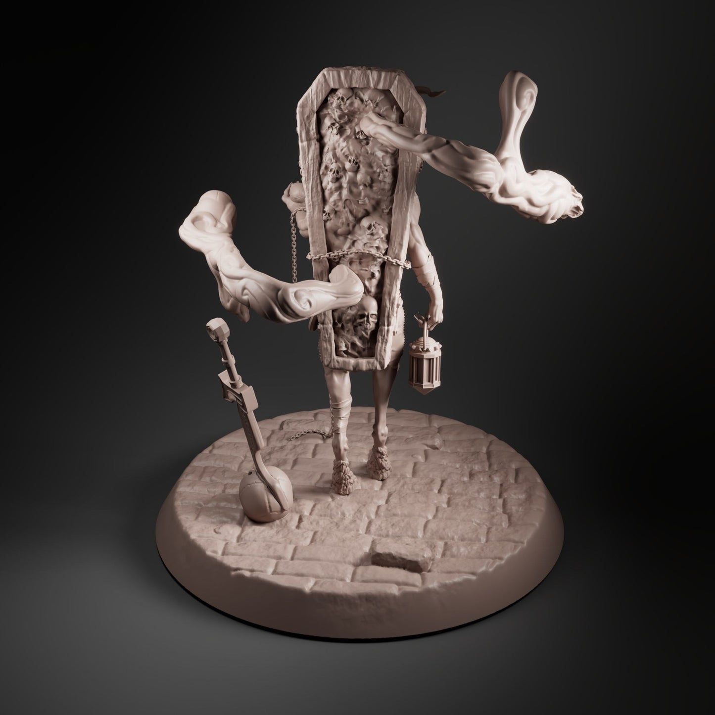 Unpainted Grave hunter monster