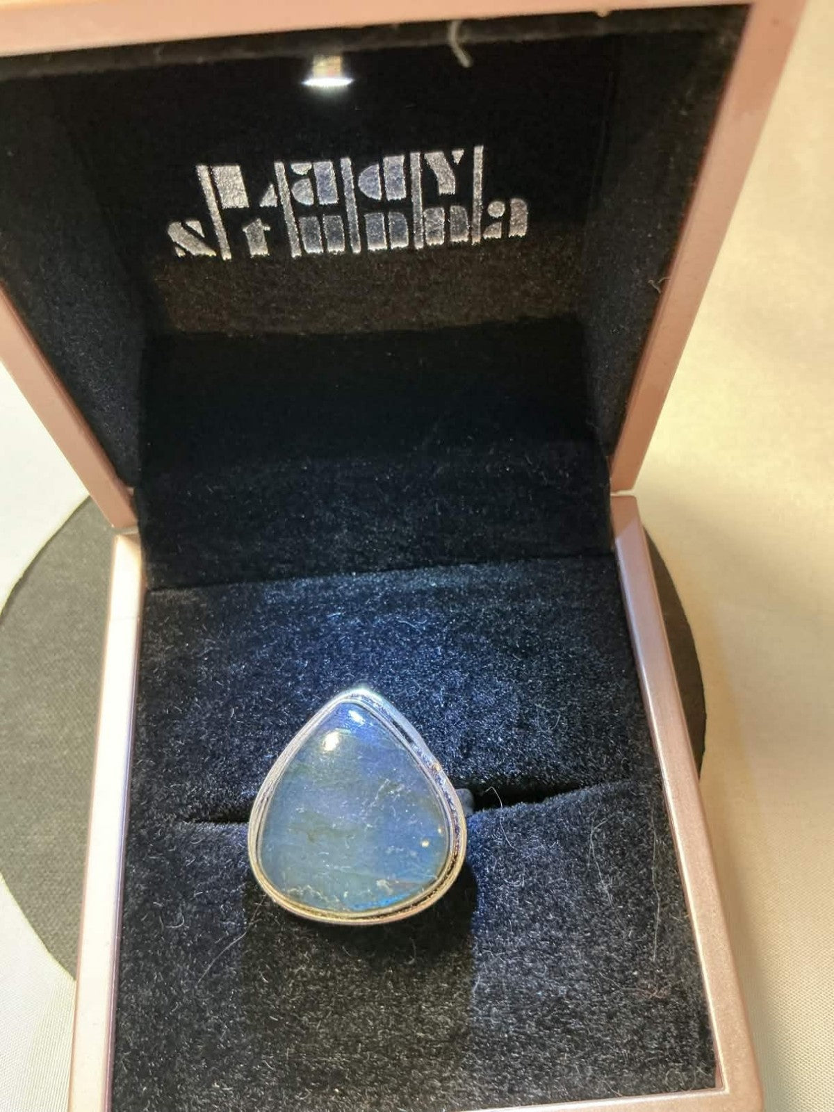 rainbow moonstone ring sterling silver