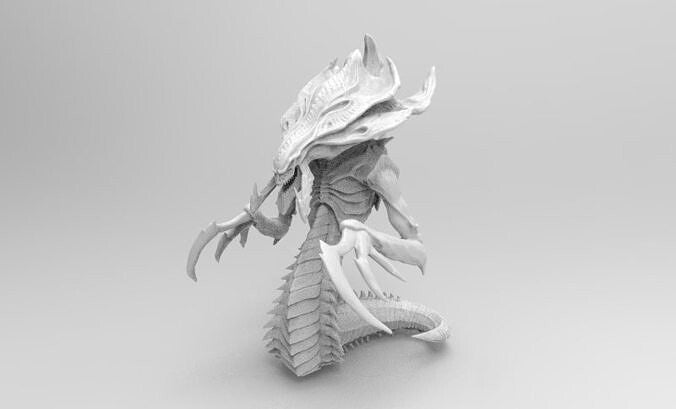 Unpainted StarCraft2 Hydralisk