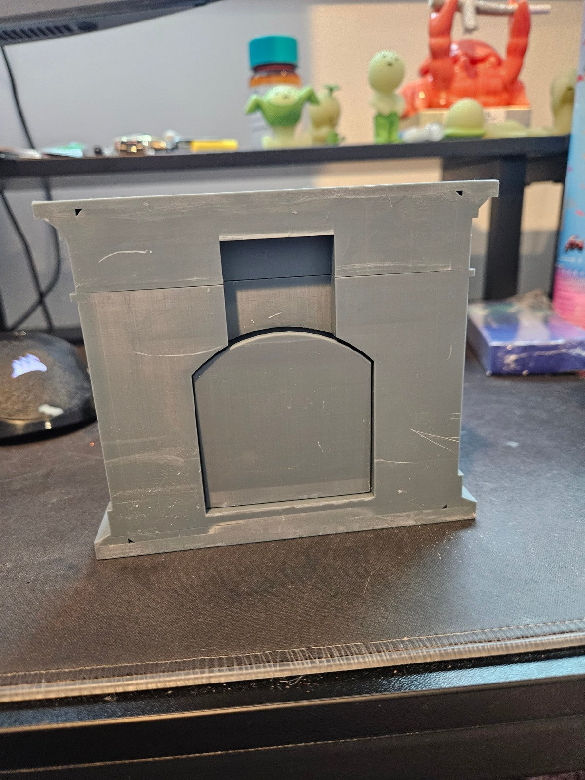 Unpainted dollhouse fireplace 1:12