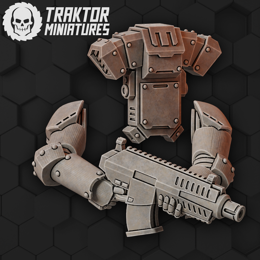 Unpainted MK Hex Gunner Set