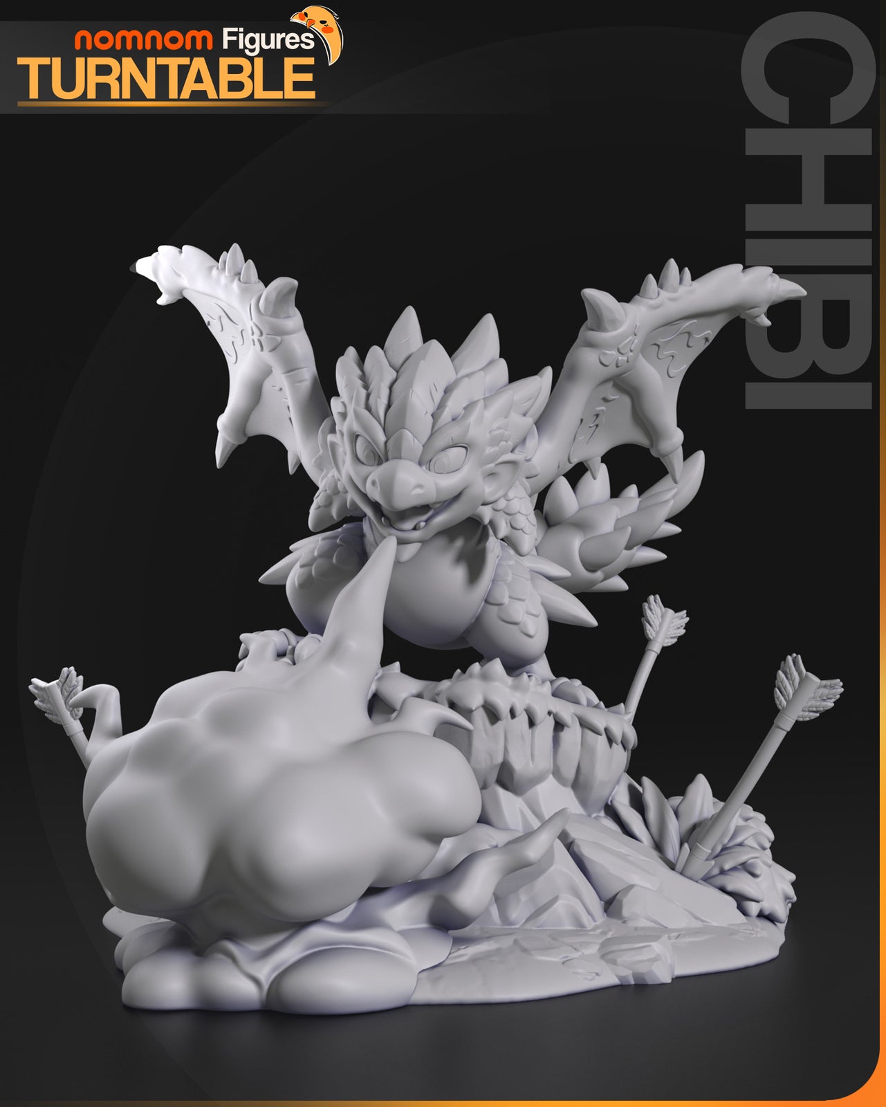Unpainted Rathalos Chibi Nom Nom
