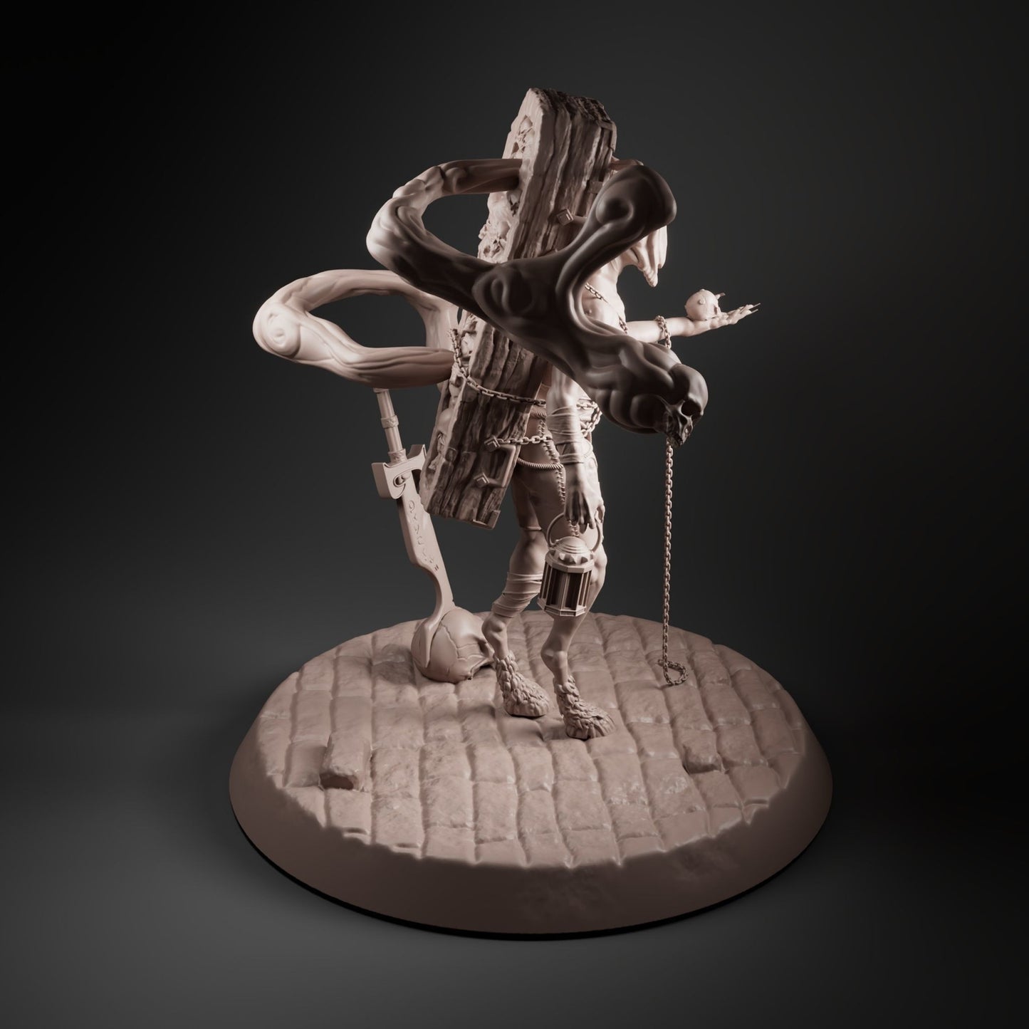 Unpainted Grave hunter monster