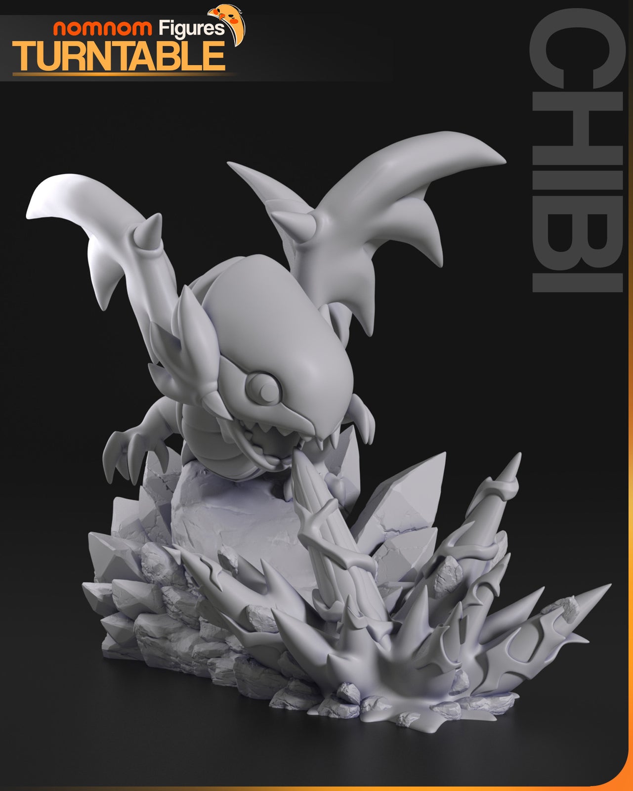 Unpainted Nom Nom Blue Eyes White Dragon Yu-Gi-Oh
