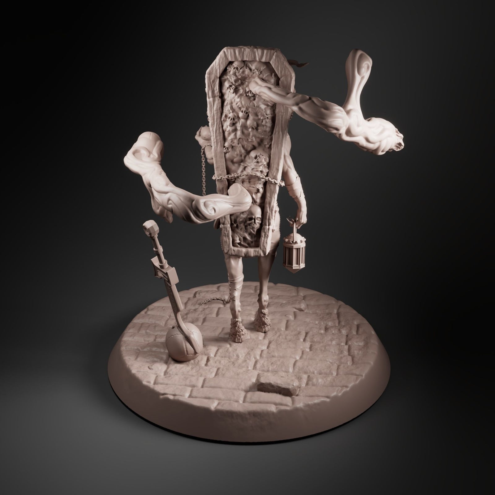 Unpainted Grave hunter monster