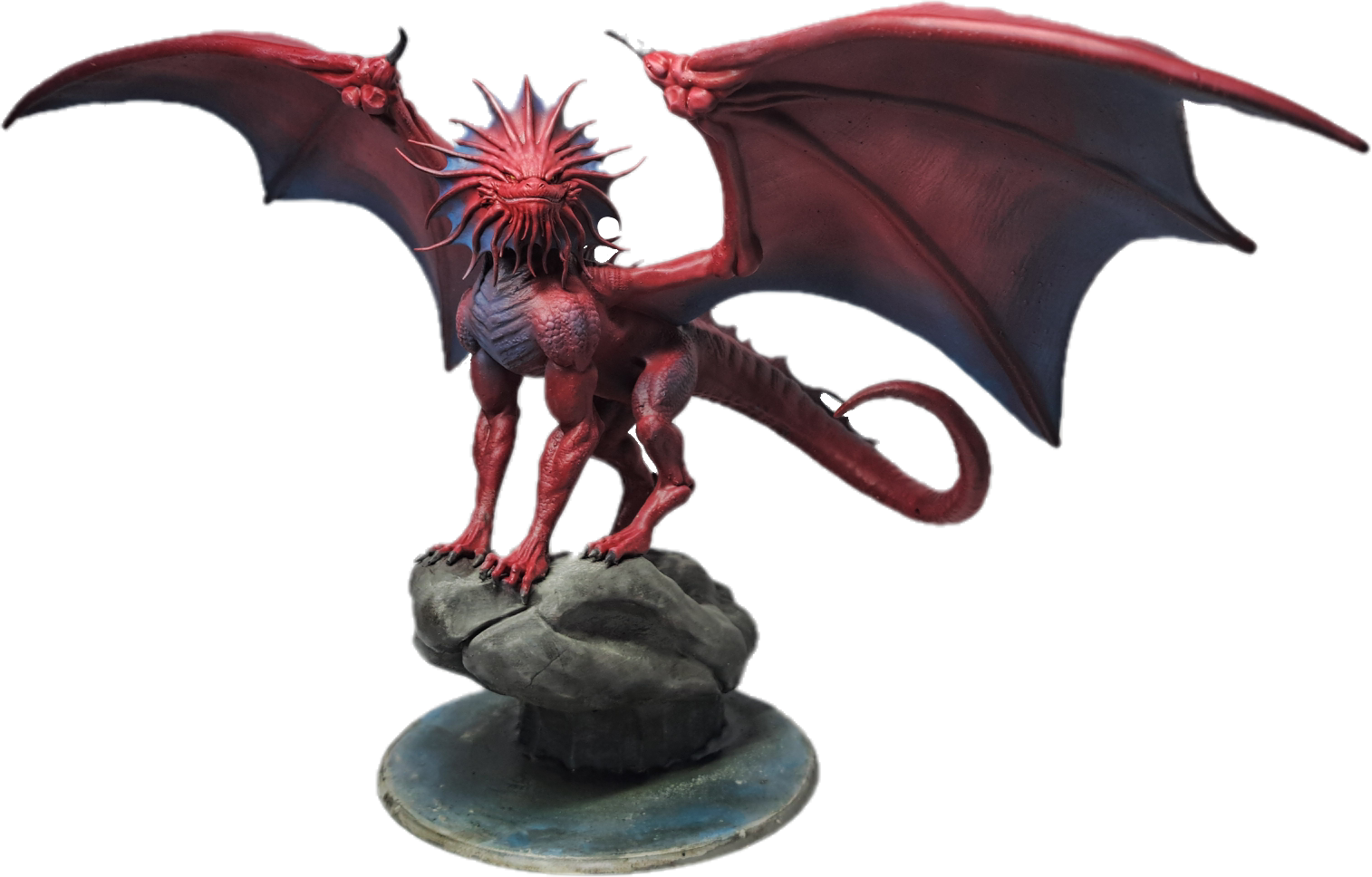 Unpainted Epic 3D Printable Red Dragon Guild Leader: Ruby Legendary Drake
