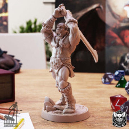 Unpainted Incredible 3D Printable Orc Model for Dungeon Adventures