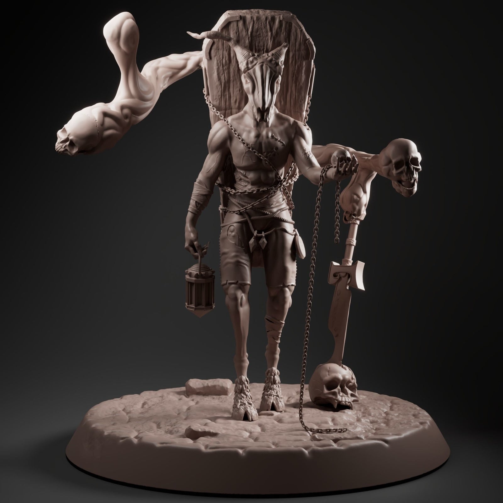 Unpainted Grave hunter monster