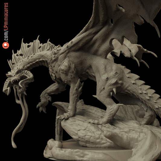 Unpainted BLACK DRAGON (FAN-MADE) BY LP MINIATURES (LPMINIATURES)