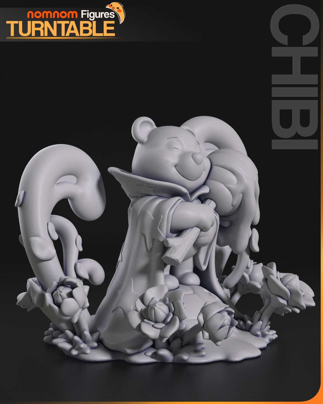 Unpainted Nom Nom Chibi Pooh Lorcana