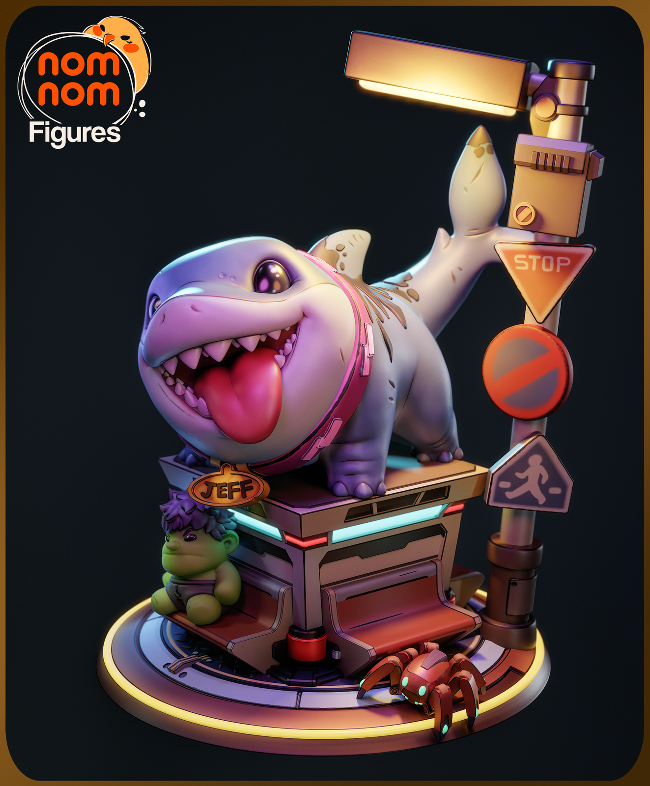 Unpainted Nom Nom Chibi Jeff Marvel Rivals