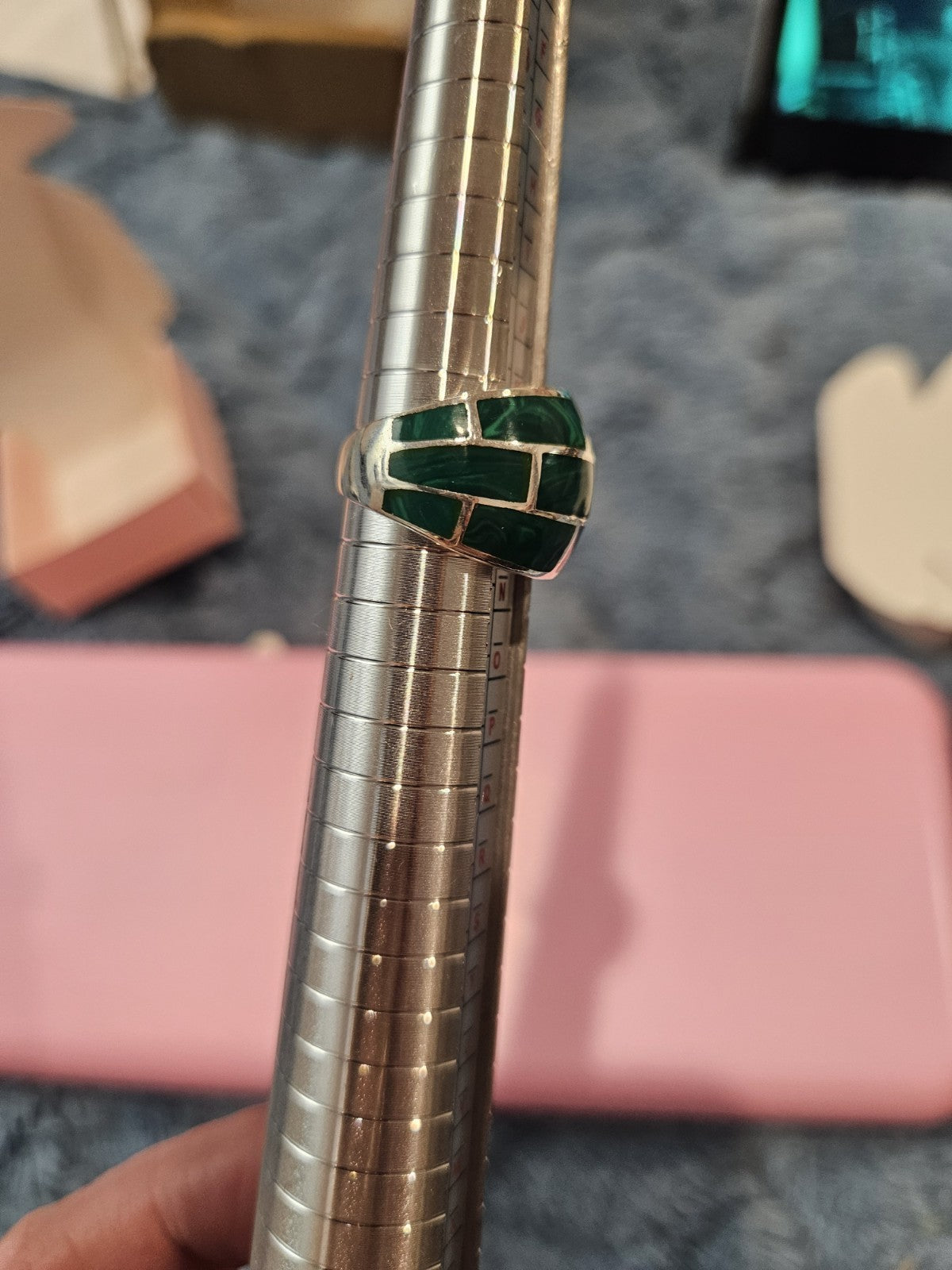 Malachite Ring Size 6