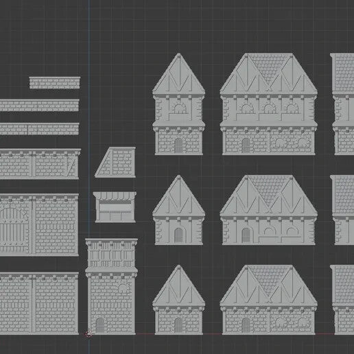 Unpainted Fantasy Village