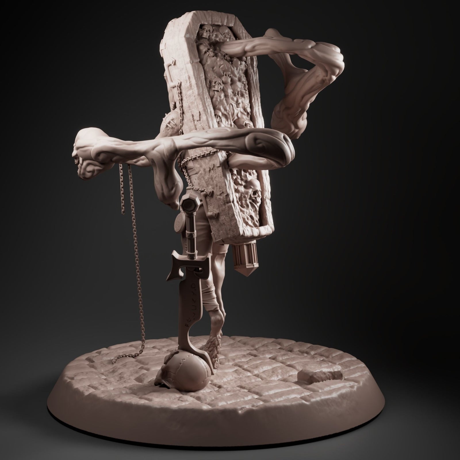 Unpainted Grave hunter monster