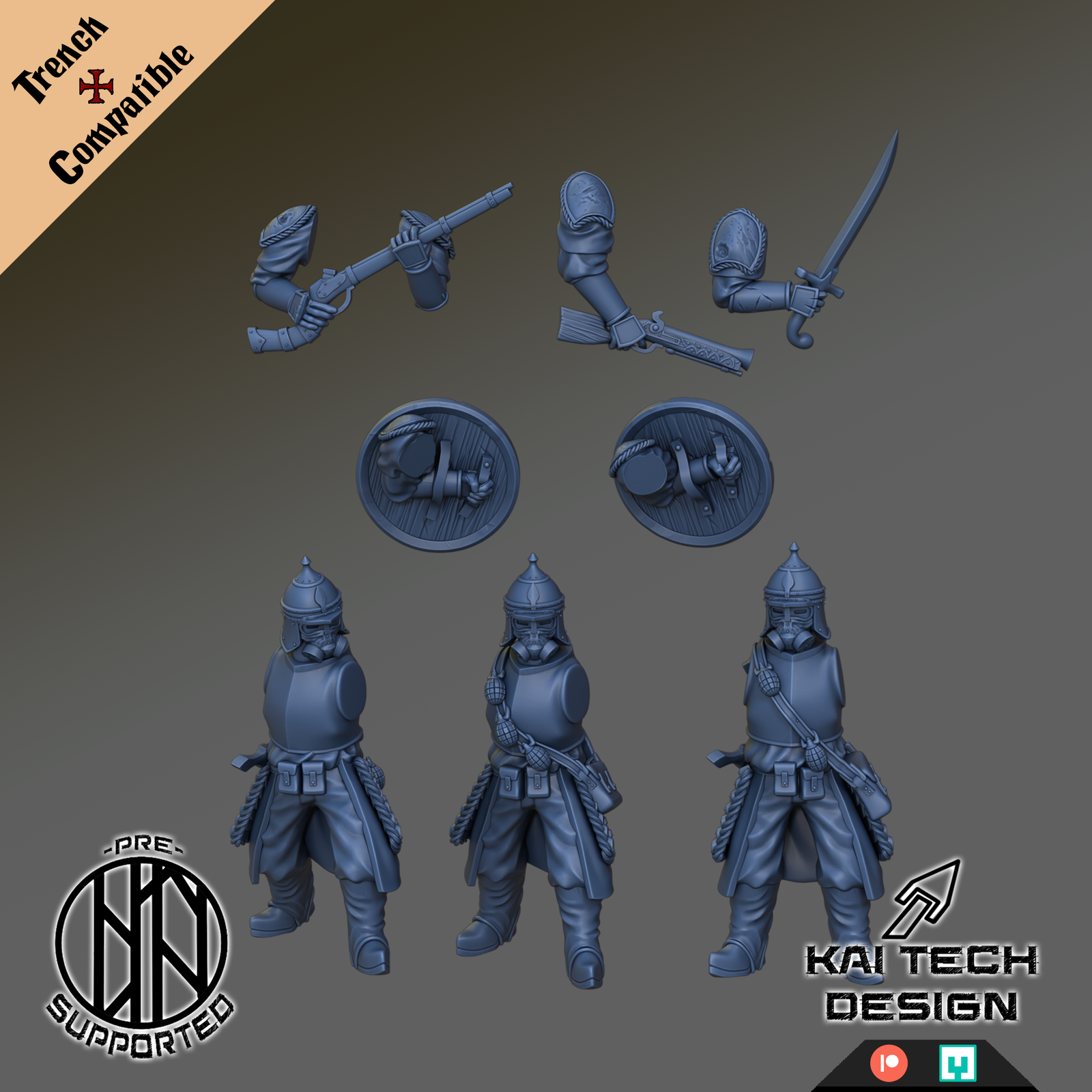 Unpainted Sultanate Sappers Set of 6