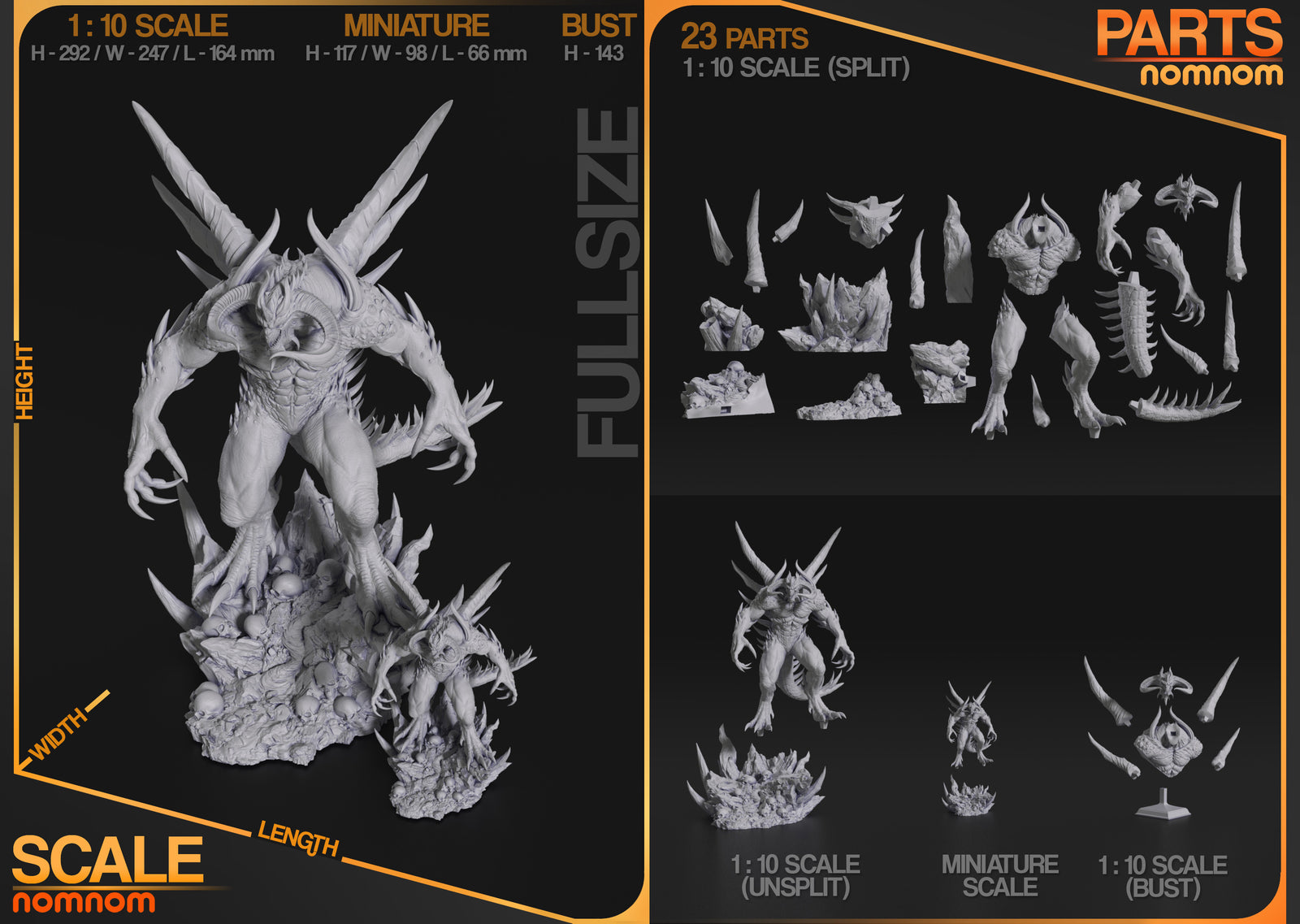 Unpainted Nom Nom Dark Lord Diablo