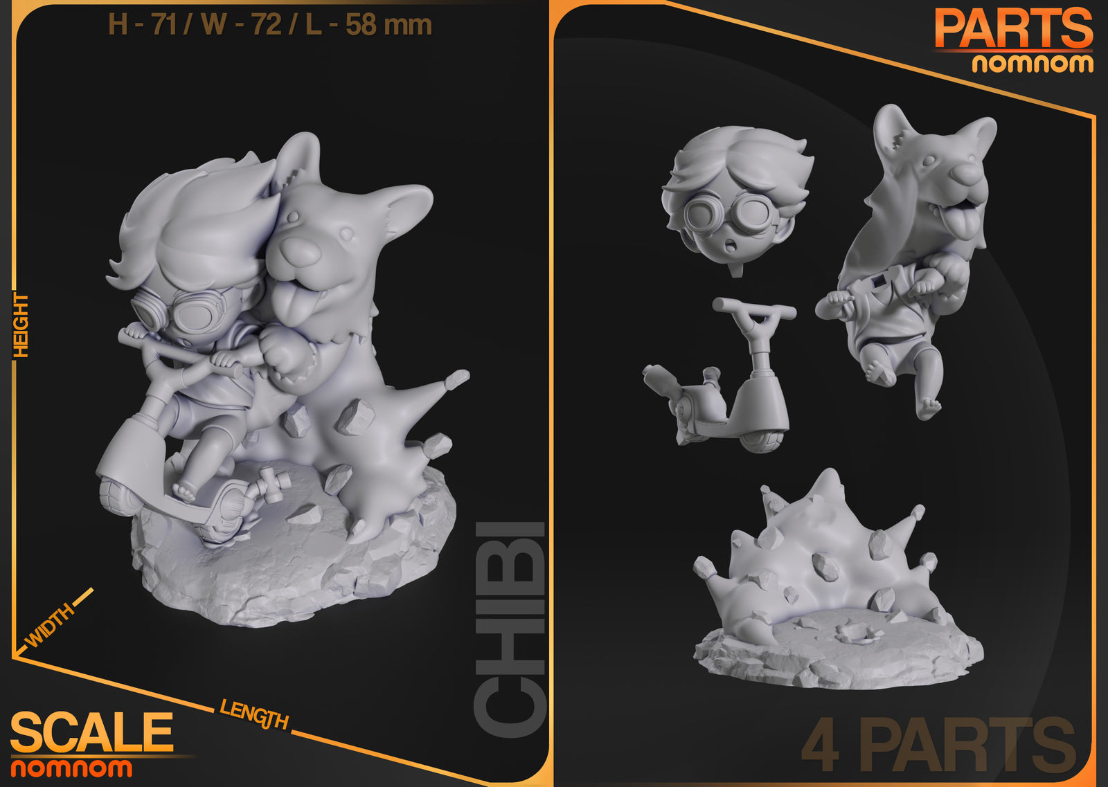 Unpainted Ein and Edward Cowboy Bebop