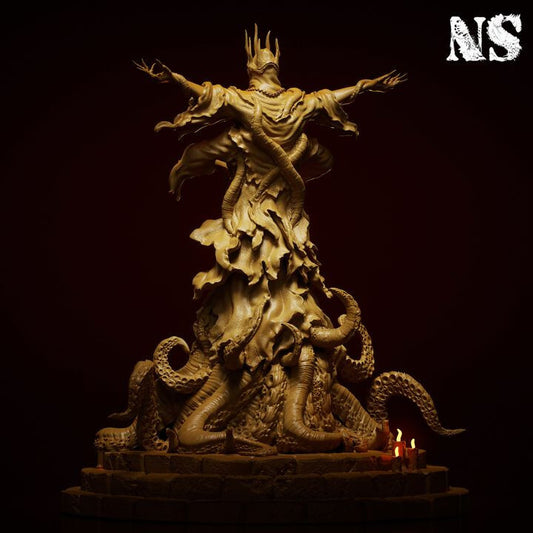 Unpainted Eerie 3D Printable Hastur Model - The King in Yellow Miniature