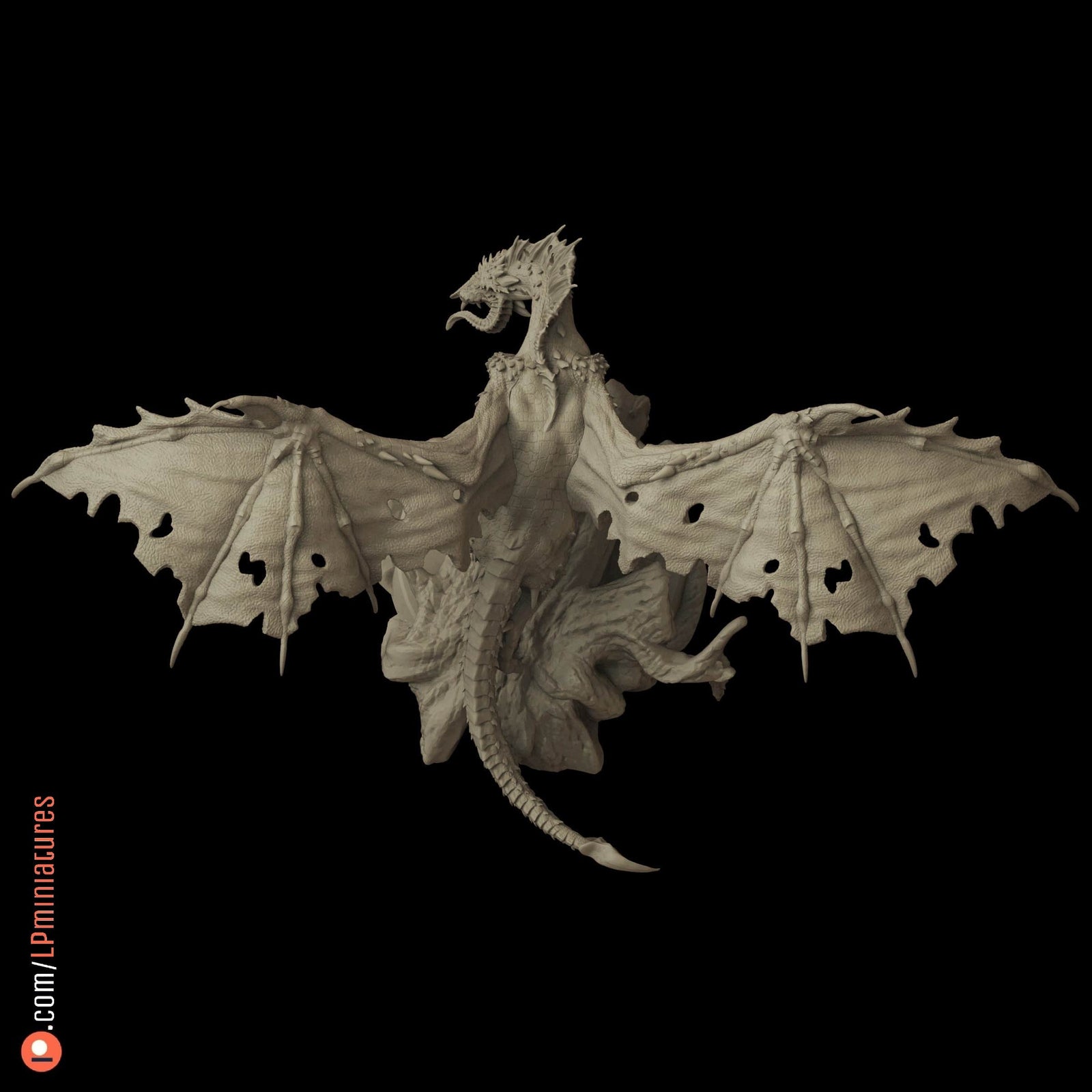 Unpainted BLACK DRAGON (FAN-MADE) BY LP MINIATURES (LPMINIATURES)