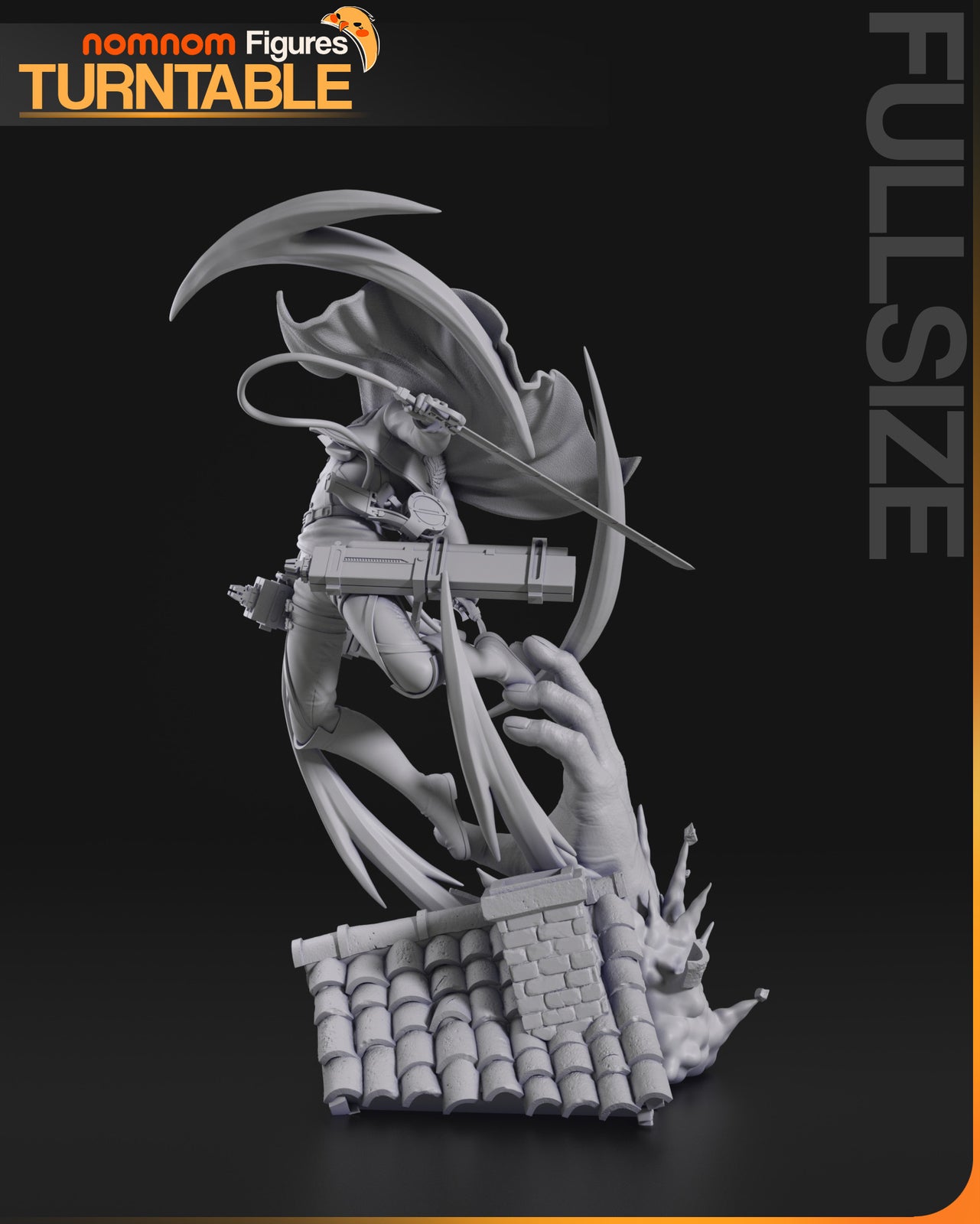 Unpainted Levi - Attack on Titan Model and Bust