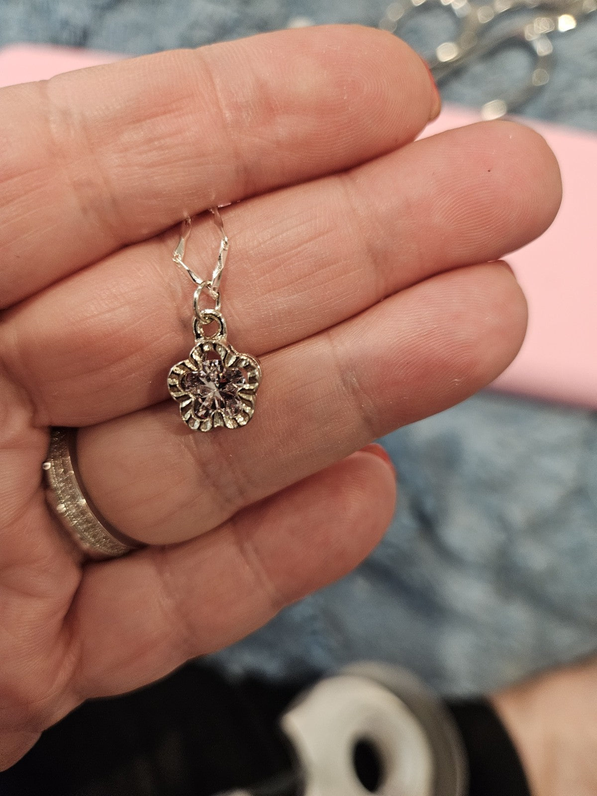 sterling silver necklace with pendant