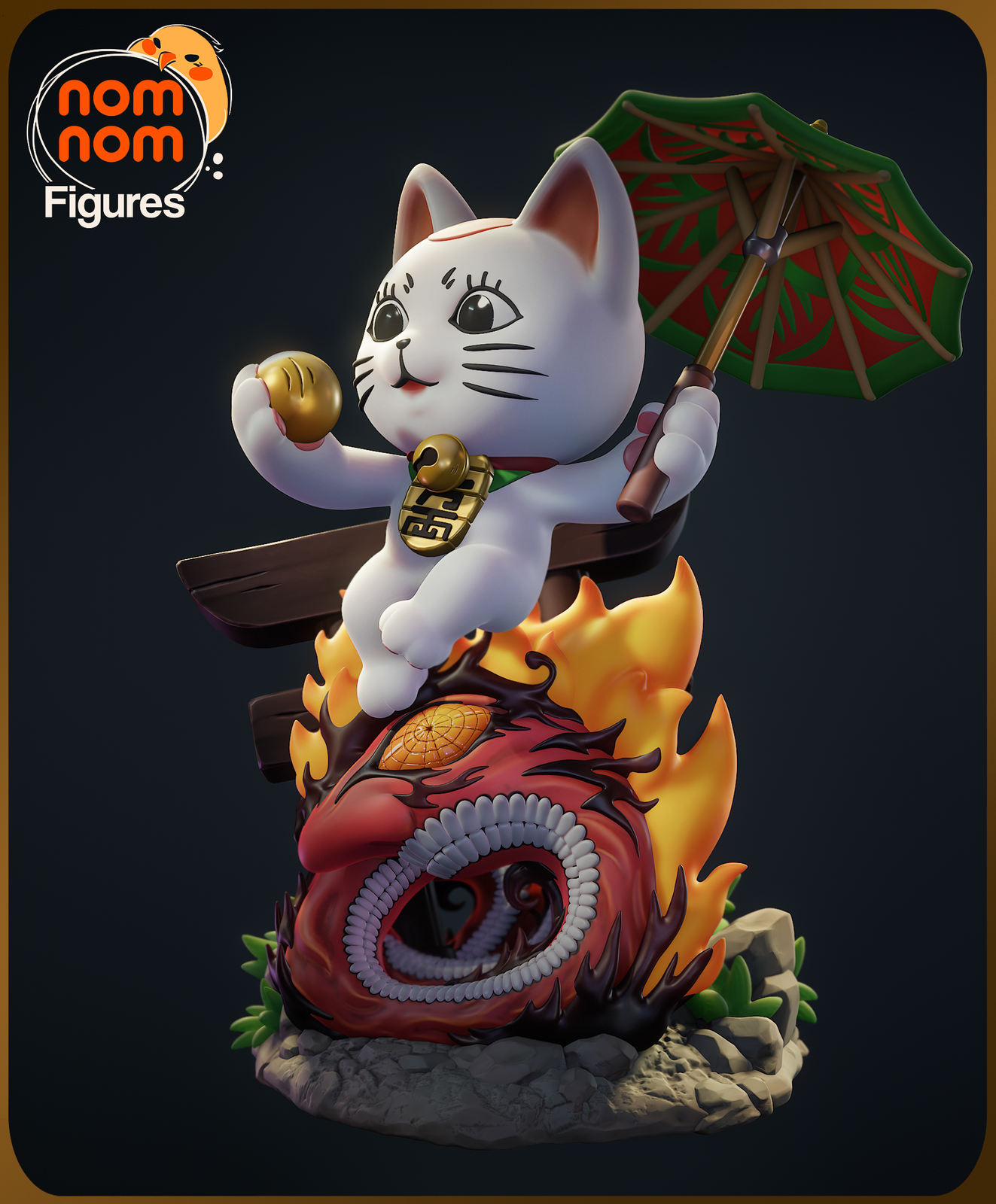 Unpainted Nom Nom Chibi Turbo Granny Cat  Dandadan