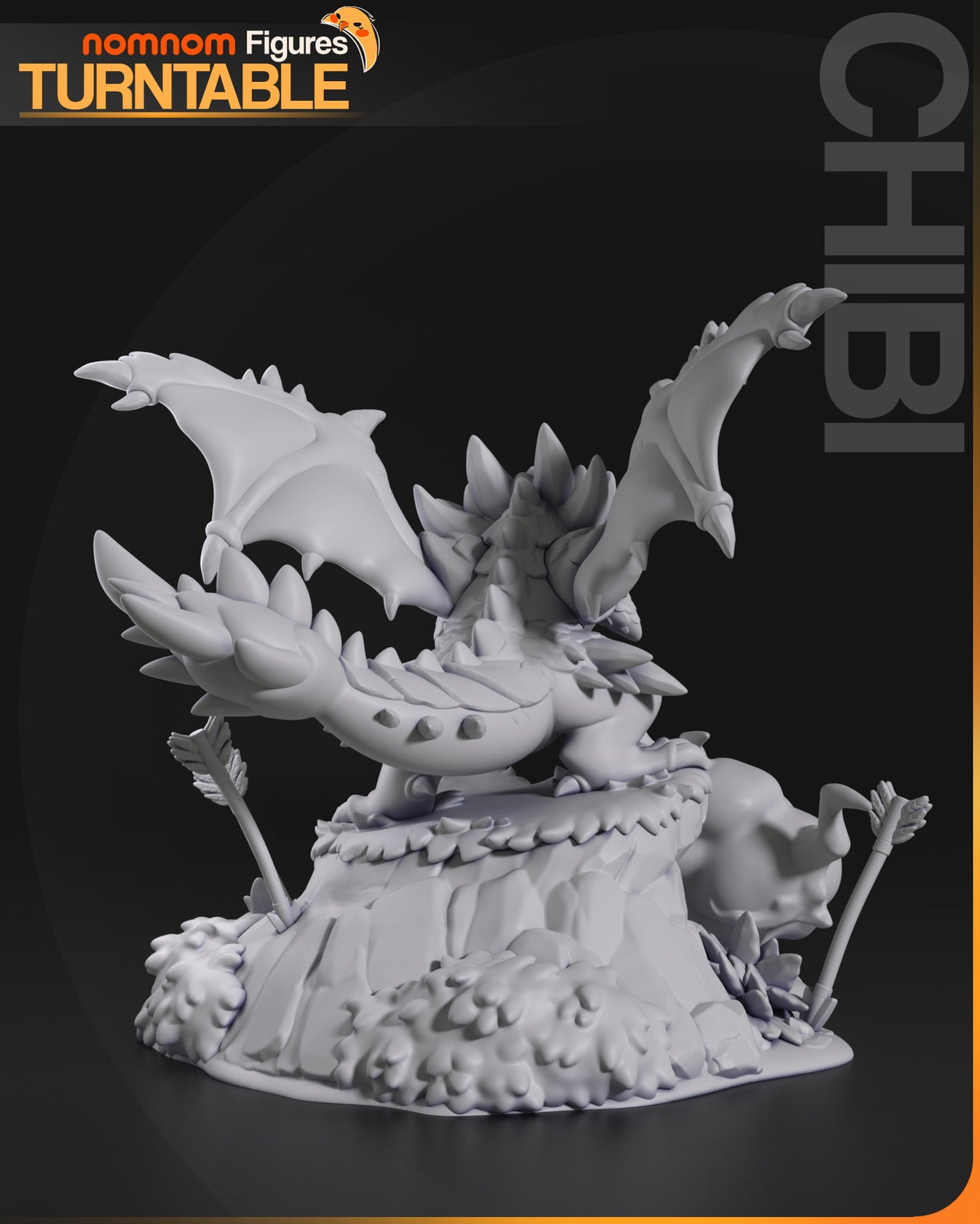 Unpainted Rathalos Chibi Nom Nom