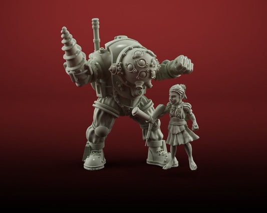 Unpainted Little Sister with Big Daddy