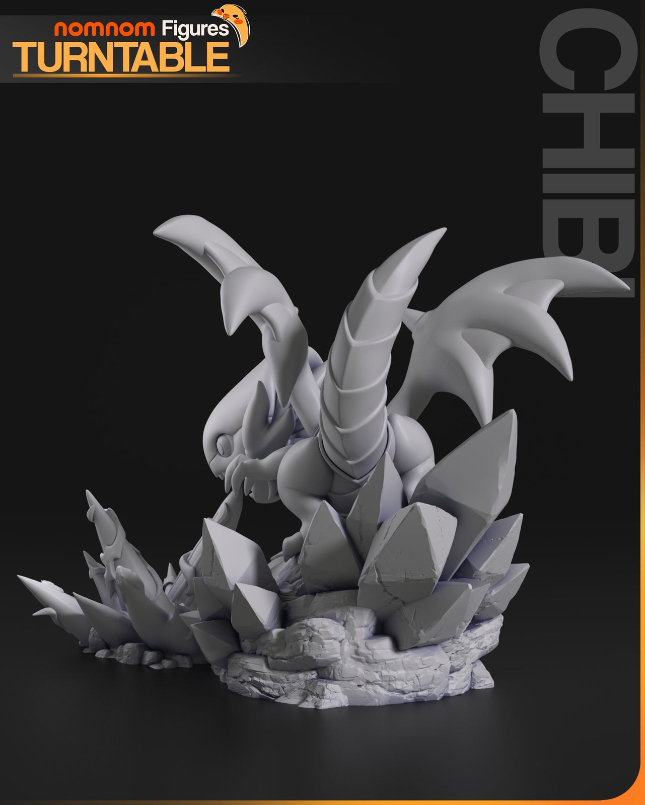 Unpainted Nom Nom Blue Eyes White Dragon Yu-Gi-Oh