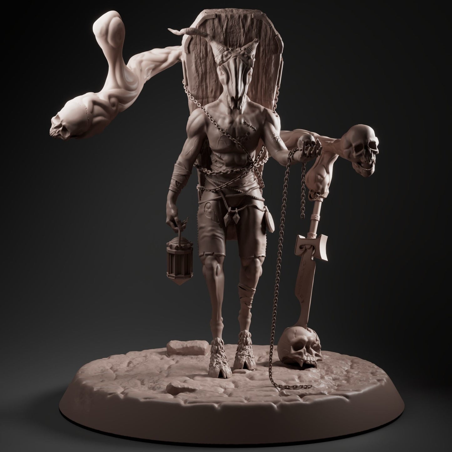 Unpainted Grave hunter monster