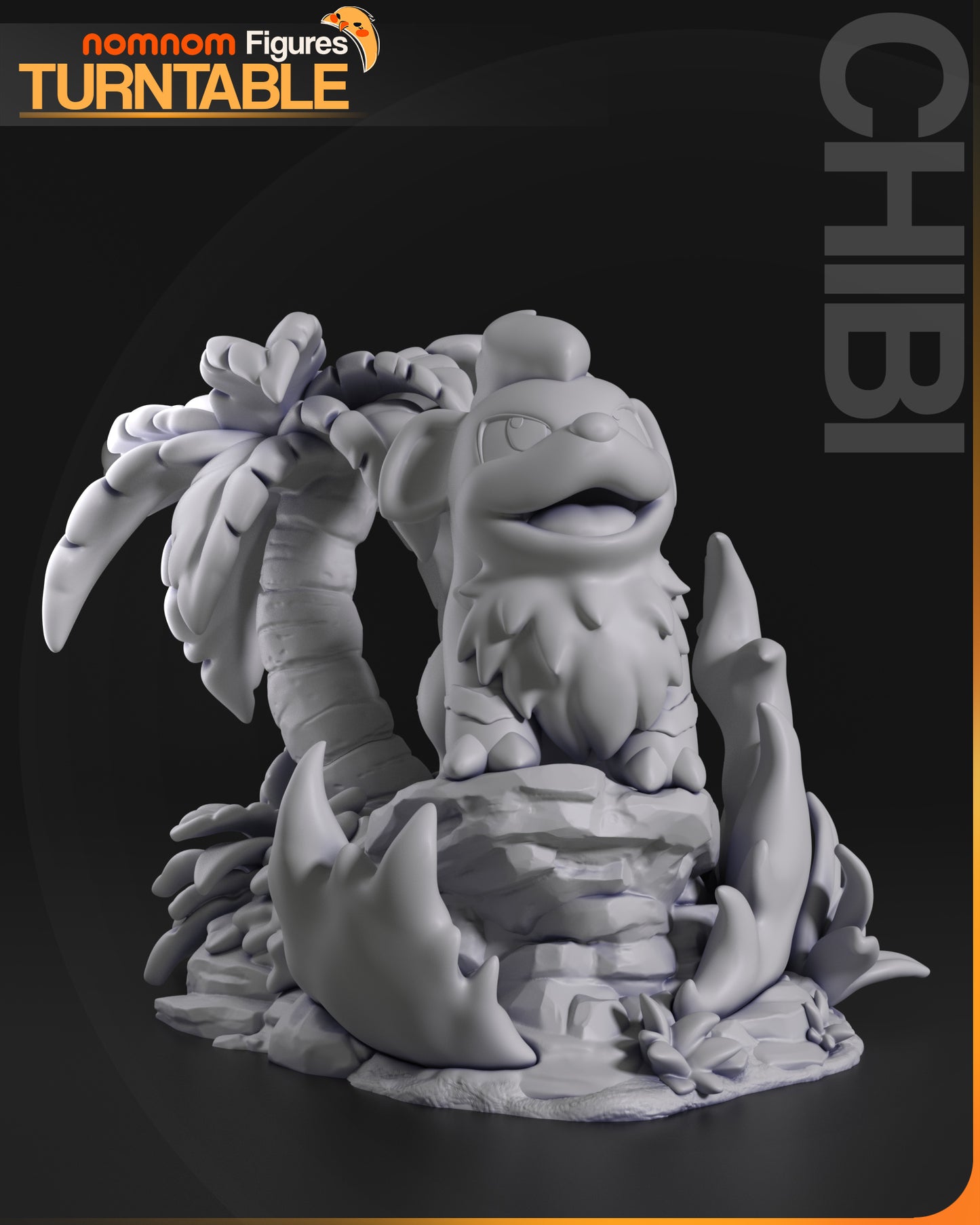 Unpainted Nom Nom Chibi Growlithe Pokemon image 1