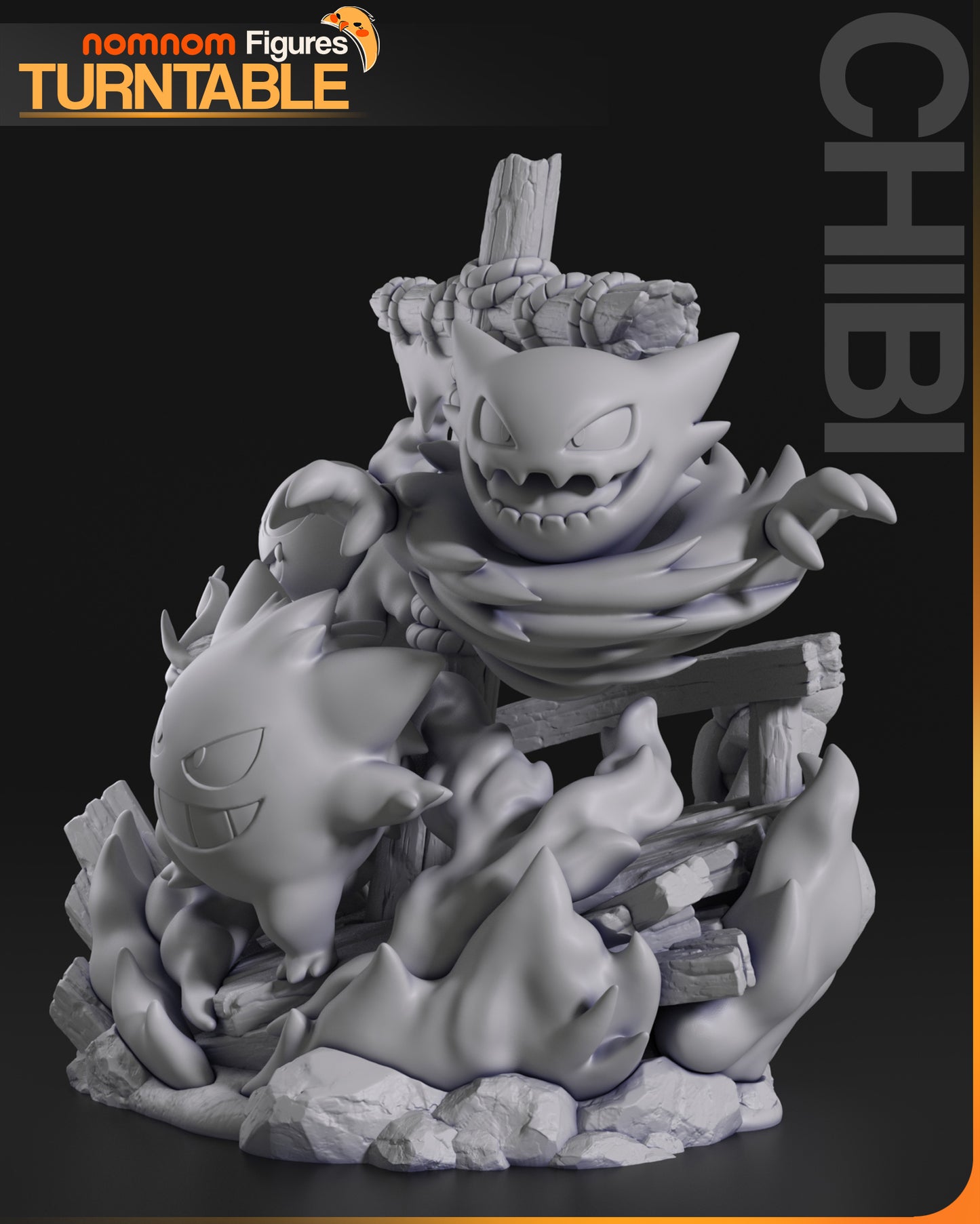 Unpainted Nom Nom Ghost Pokemon image 2