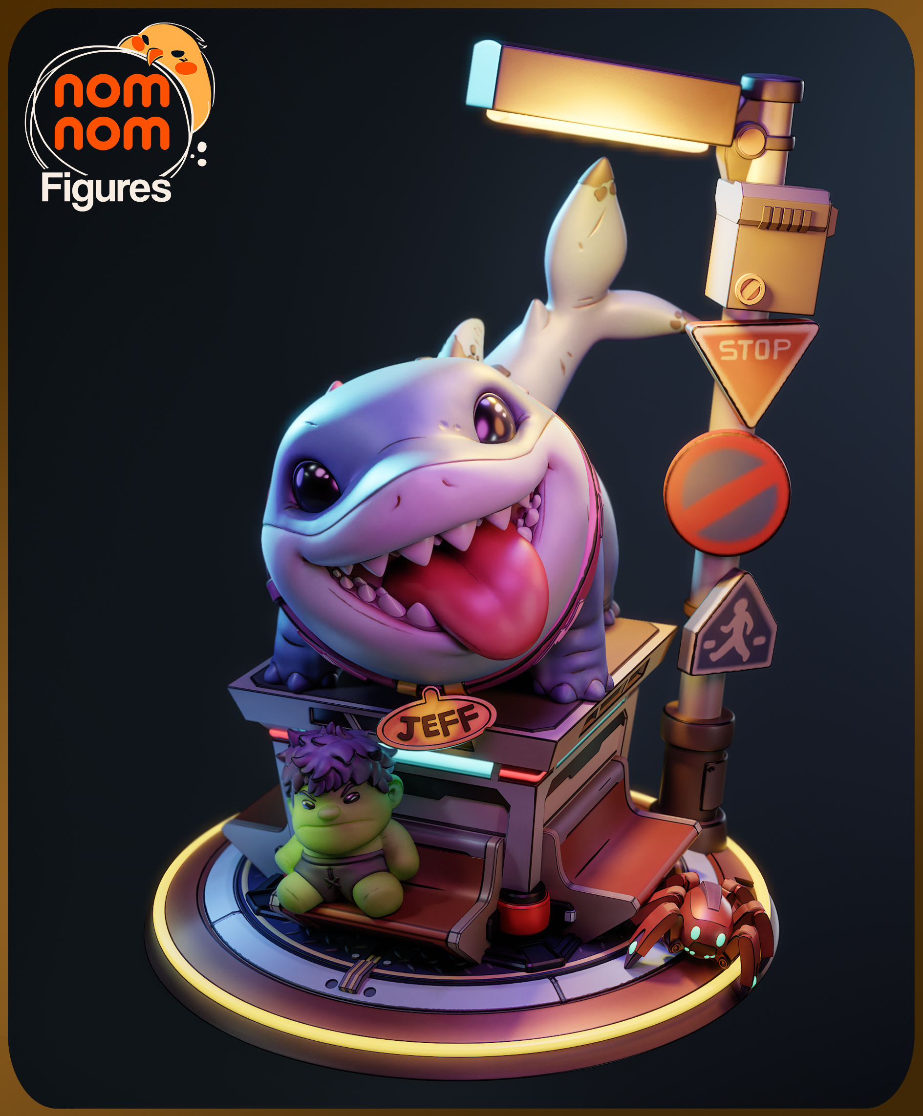 Unpainted Nom Nom Chibi Jeff Marvel Rivals image 9