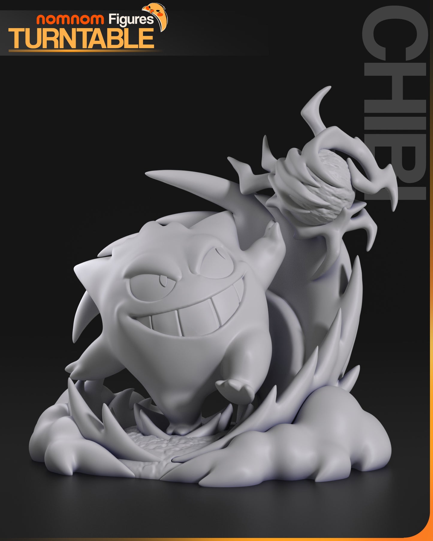 Unpainted Nom Nom Chibi Gengar Pokemon image 2