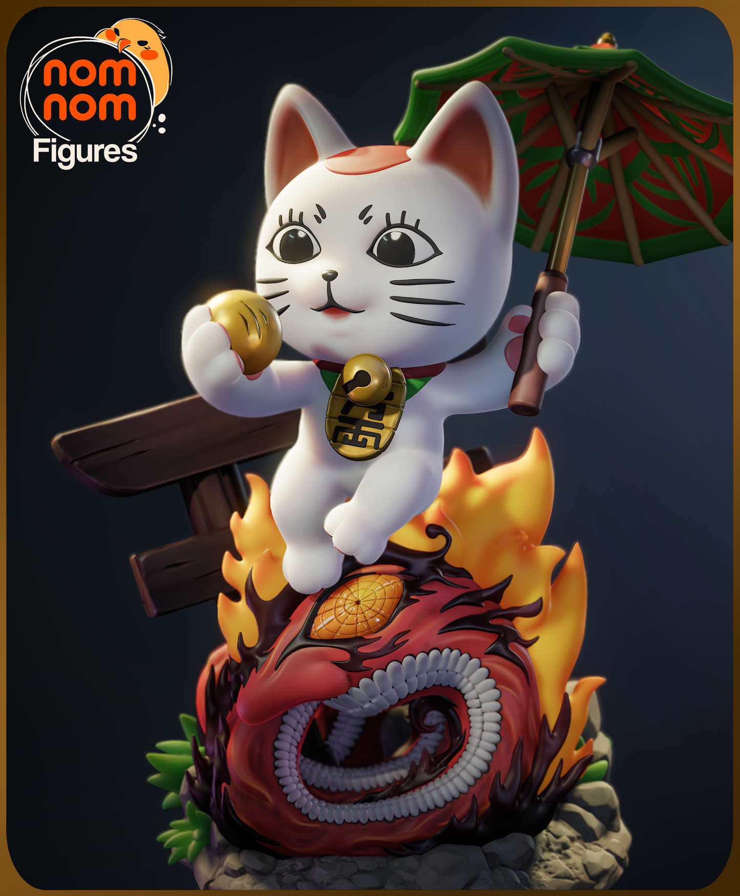 Unpainted Nom Nom Chibi Turbo Granny Cat  Dandadan image 5
